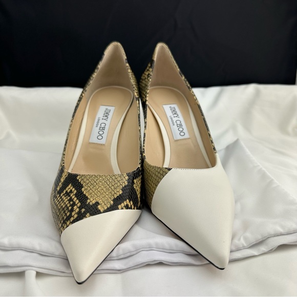 Jimmy Choo Leather Snakeprint Love 85 Pointed Pumps
